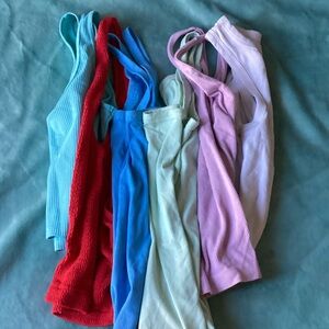 Colorful Ribbed Tank Tops (5)